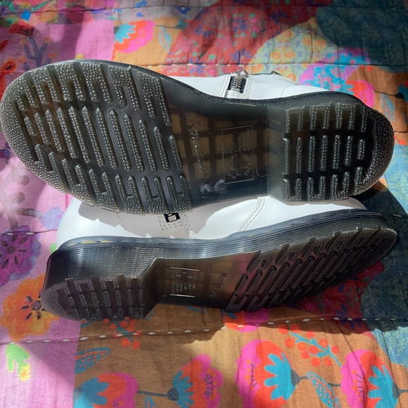 Dr. Martens White Leather Ankle Boots - Picture 3 of 3